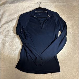 Navy blue Men’s Smartwool 1/5 zip sweater
